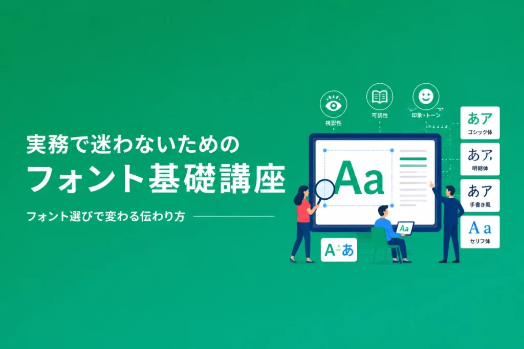 実務で迷わないためのフォント基礎講座 ～フォント選びで変わる伝わり方～