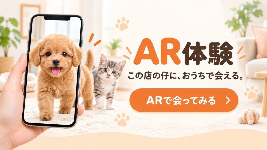 ペットショップの仔犬・仔猫に会えるWebAR「コーワペッツ AR」を開発しました